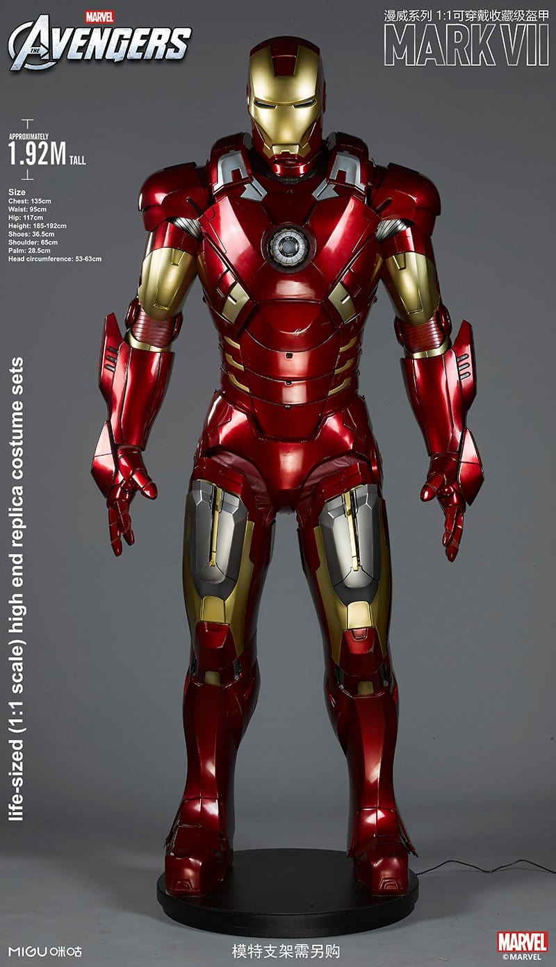1:1 Iron Man MK7 Suit Life-size Wearable Armour Newly Upgraded Deluxe