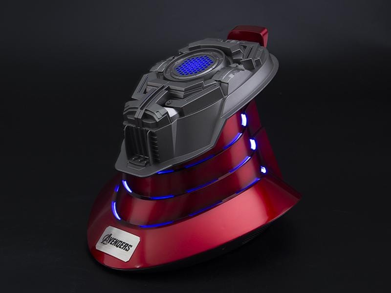 blue iron man helmet Killerbody 1:1 Iron Man MK7 Helmet Base w/dual speakers & blue light systems & Collectible