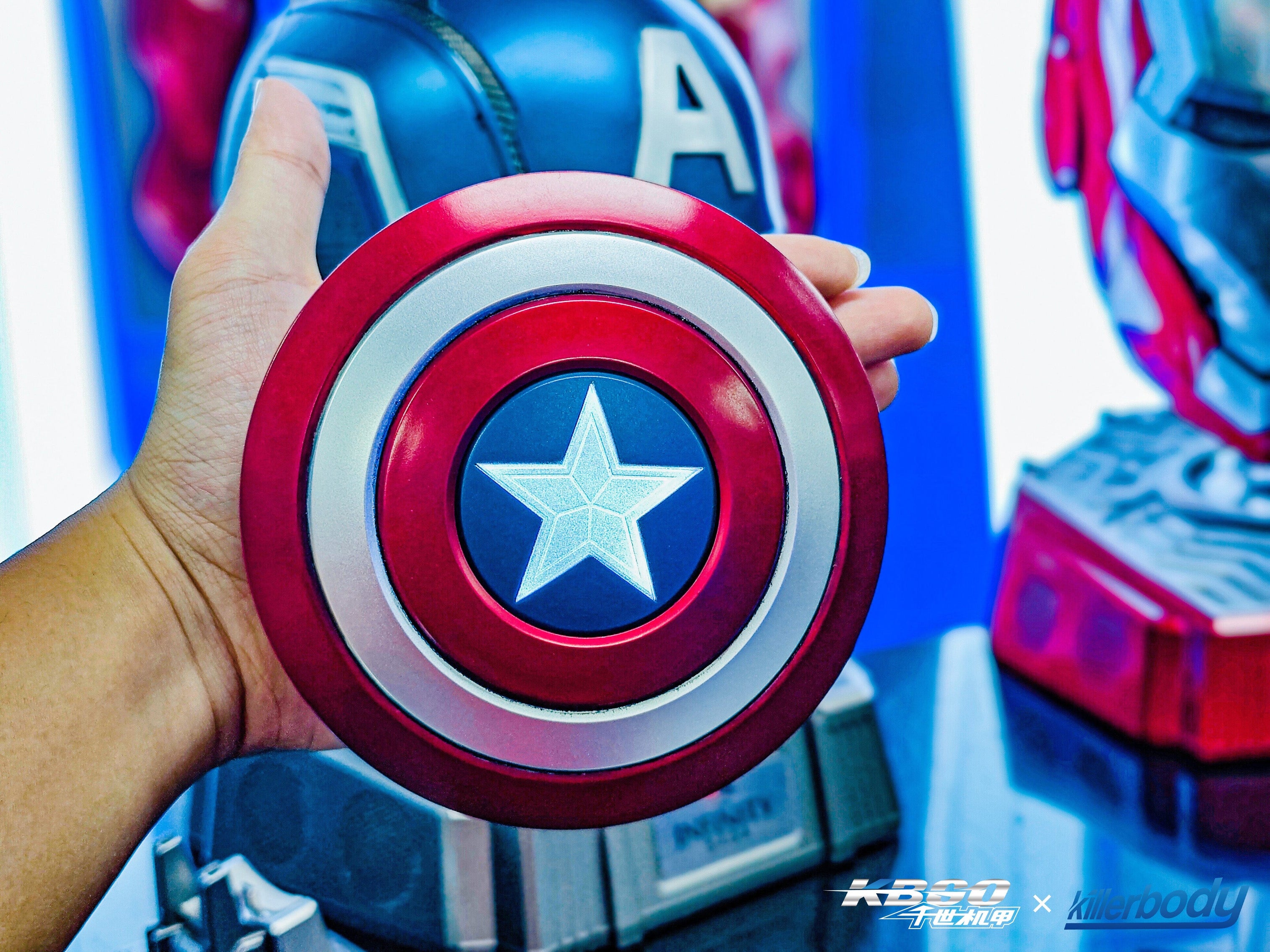 Collectible Captain America Pressure-relief Shield w/ Bluetooth Speake