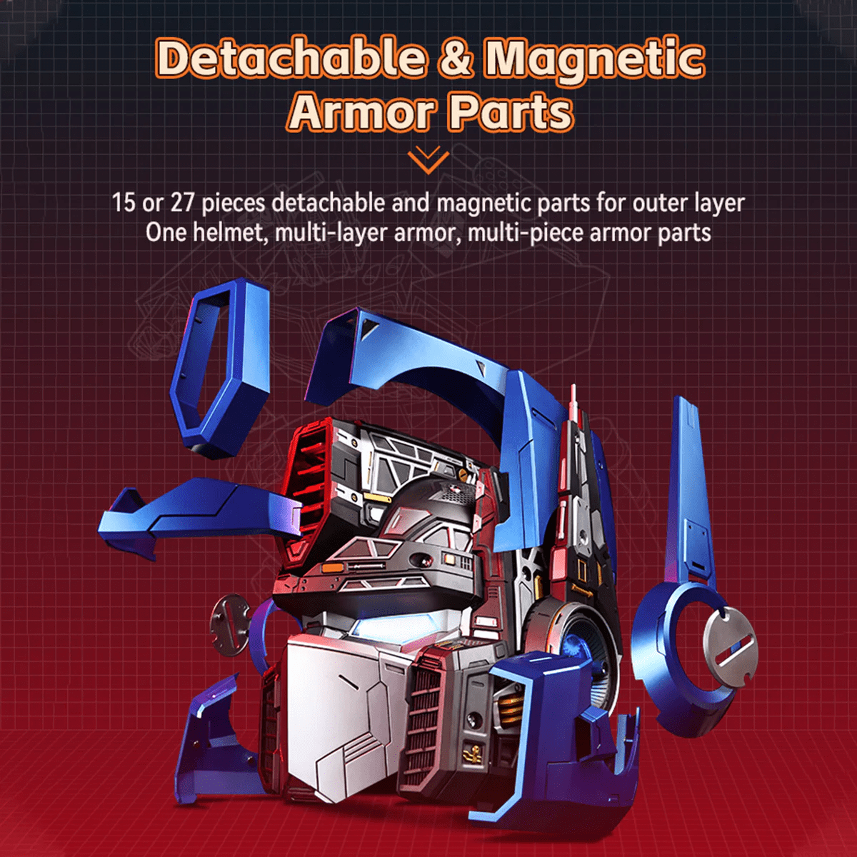 Transformers G1 Optimus Prime Wearable Helmet w/ Detachable Armor Part