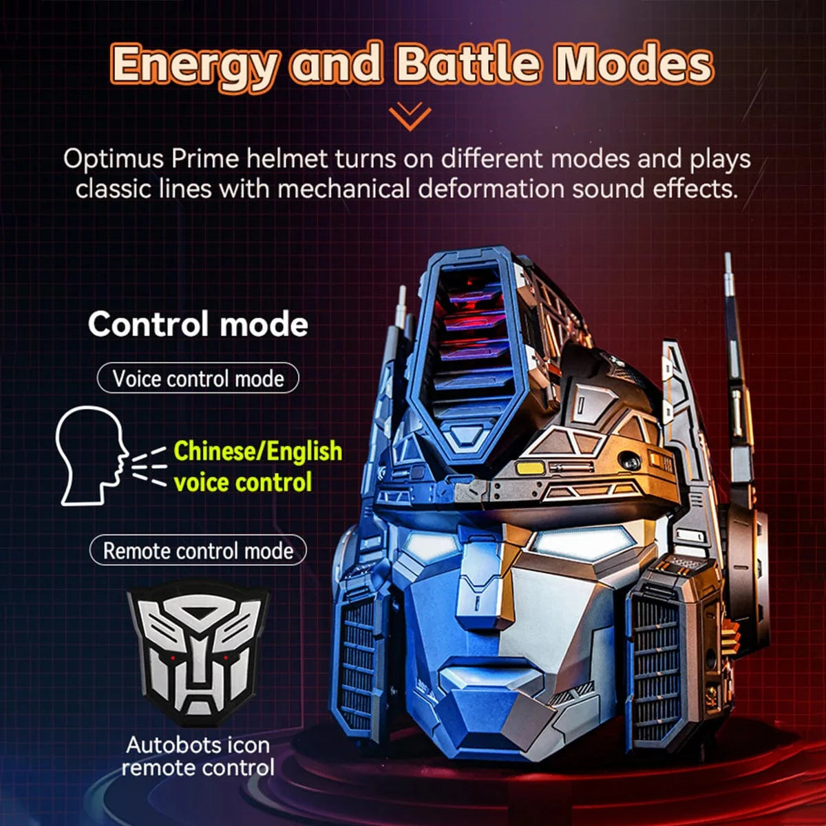 Transformers G1 Optimus Prime Wearable Helmet w/ Detachable