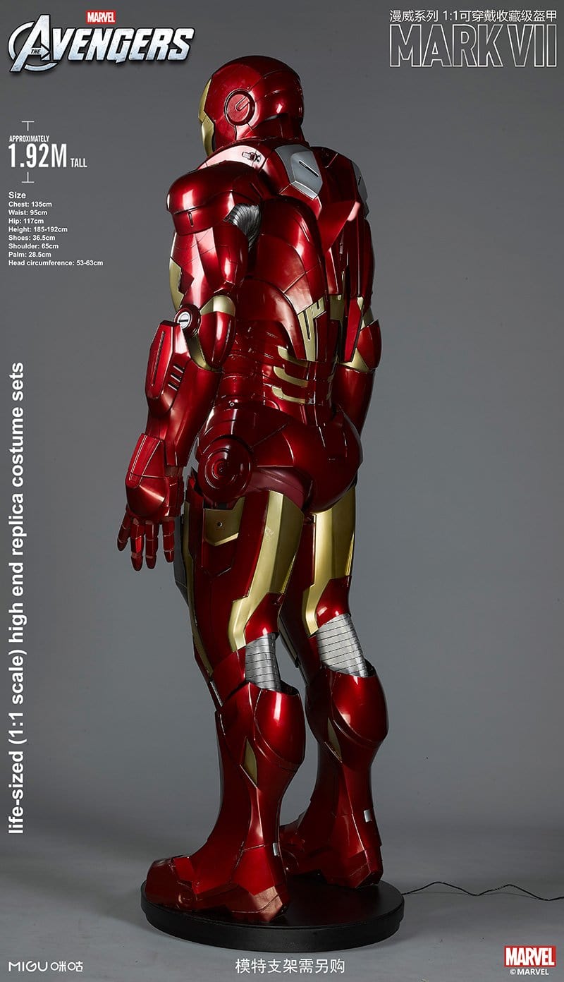 1:1 Iron Man MK7 Suit Life-size Wearable Armour Newly Upgraded Standar