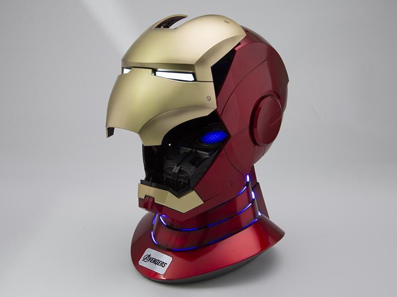 iron man cranial helmet Killerbody 1:1 Iron Man MK7 Helmet Base w/dual speakers & blue light systems & Collectible